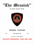 1969 Ursinus College Messiah Performance Program by Music Department