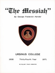 1971 Ursinus College Messiah Performance Program by Music Department
