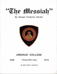 1972 Ursinus College Messiah Performance Program by Music Department