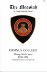1974 Ursinus College Messiah Performance Program (Passion and Resurrection) by Music Department