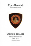 1974 Ursinus College Messiah Performance Program by Music Department