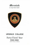 1980 Ursinus College Messiah Performance Program by Music Department