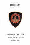 1982 Ursinus College Messiah Performance Program by Music Department