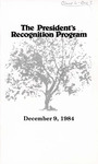 1984 Ursinus College Messiah Performance (President's Recognition) Program by Music Department