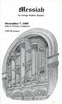 1985 Ursinus College Messiah Performance Program by Music Department