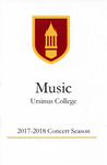 2017 Ursinus College Messiah Performance Program by Music Department