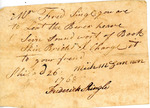 Buckskin Breeches Order Slip, 1768 by Michael M. Gannon