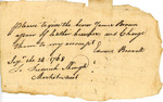 Leather Breeches Order Slip, September 24, 1768 by Edward Bonsall