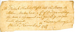 Leather Breeches Order Slip, November 11, 1768 by Lawrence Carter