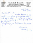 Letter From Ira D. Landis to Alfred L. Shoemaker, October 29, 1949 by Ira D. Landis