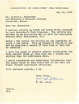 Letter From J. William Stair to Alfred L. Shoemaker, May 10, 1950