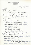 Letter From Luella Kern Engelhart to Alfred L. Shoemaker, May 27, 1949 by Luella Kern Engelhart