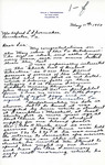 Letter From Emilie J. Diefenderfer to Alfred L. Shoemaker, May 11, 1952 by Emilie J. Diefenderfer