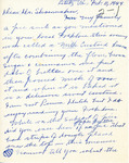 Letter From Mrs. E. M. Siegel to Alfred L. Shoemaker, February 11, 1949