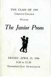 Ursinus College Junior Prom Dance Card, April 21, 1944