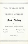 Program for the Stage Production Dark Victory by Curtain Club