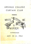 Program for the Stage Production Write Me a Murder by Curtain Club
