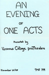 Program for the Stage Production An Evening of One Acts