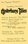Program for the Stage Production Canterbury Tales by ProTheatre Club