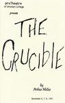 Program for the Stage Production The Crucible by ProTheatre Club
