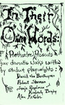 Program for the Stage Production In Their Own Words: Four Dramatic Works