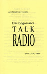 Program for the Stage Production Talk Radio by ProTheatre Club