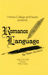 Program for the Stage Production Romance Language by ProTheatre Club