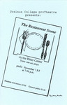 Program for the Stage Production The Restaurant Scene: Three One-Act Plays by ProTheatre Club