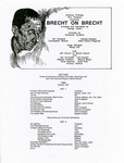 Program for the Stage Production Brecht on Brecht