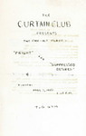 Program for the Stage Productions of Fright and Suppressed Desires by Curtain Club