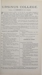 Ursinus College Bulletin Vol. 6, No. 1 by Augustus W. Bomberger, I. Calvin Fisher, and Charles P. Kehl