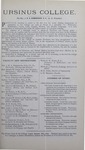 Ursinus College Bulletin Vol. 6, No. 3 by Augustus W. Bomberger, I. Calvin Fisher, and Charles P. Kehl