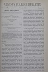 Ursinus College Bulletin Vol. 9, No. 6, March 1893 by J. M. S. Isenberg, W. G. Welsh, John Hunter Watts, Elias Seyler Noll, and Sara Hendricks