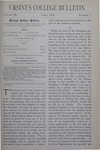 Ursinus College Bulletin Vol. 9, No. 7, April 1893