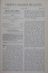 Ursinus College Bulletin Vol. 9, No. 9, June 1893