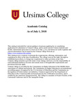 2018-2019 Ursinus College Course Catalogue by Office of the Registrar