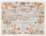Birth and Baptism Certificate for Andereas Deller by Thomas Barton (active circa 1788-93) and Gottlob Jungmann (circa 1757-1833)