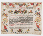 Birth and Baptism Certificate for Barbara Bordner by Salomon Mayer (died 1811)