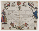 Birth and Baptism Certificate for Magdalena Ruth by Thomas Barton (active circa 1788-93) and Gottlob Jungmann (circa 1757-1833)
