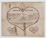 Birth and Baptism Certificate for Johannes Heil by Christian Jacob Hutter (1771-1849)