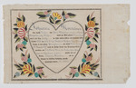 Birth and Baptism Certificate for Johanna Montelius by Peter Montelius (1791-1859)