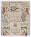 Birth and Baptism Certificate for Jacob Edwein Labach by Henrich Ebner (1783-1850)