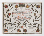 Birth and Baptism Certificate for Rebeka Becke by Jacob Stover (1787-1862)