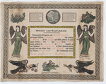 Birth and Baptism Certificate for Annmaria Ziegler by Daniel Philip Lange (1783-1856)