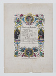Birth and Baptism Certificate for Sahra Catharina Busch by Ignaz Kohler (active circa 1851-97)