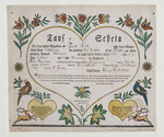 Birth and Baptism Certificate for Mariana Krick by Samuel Bauman (1788-1820)