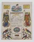 Birth and Baptism Certificate for Elisabeth Jager by Johann Ritter