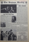 The Ursinus Weekly, September 26, 1974 by Cynthia Fitzgerald, Richard Whaley, Marilyn Harsch, George Geist, and Robert A. Searles