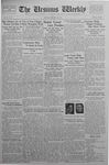 The Ursinus Weekly, February 22, 1937