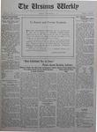 The Ursinus Weekly, December 19, 1921